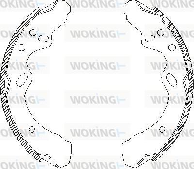 Woking Z4366.00 - Brake Shoe, Drum brakes autospares.lv