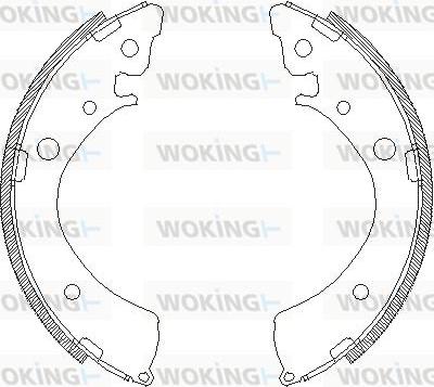 Woking Z4367.00 - Brake Shoe, Drum brakes autospares.lv