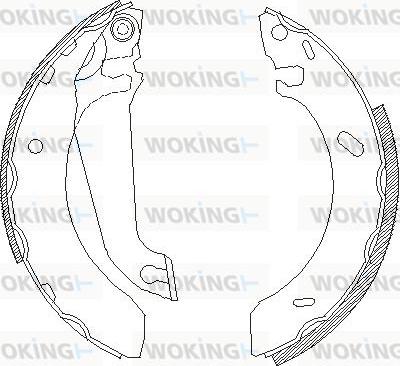 Woking Z4304.00 - Brake Shoe, Drum brakes autospares.lv