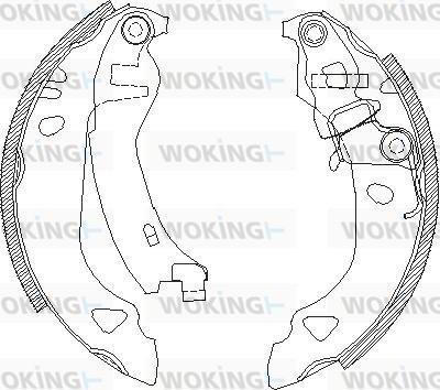 Woking Z4302.00 - Brake Shoe, Drum brakes autospares.lv