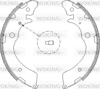 Woking Z4383.00 - Brake Shoe, Drum brakes autospares.lv