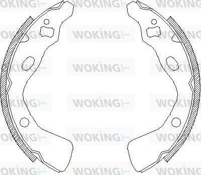 Woking Z4382.00 - Brake Shoe, Drum brakes autospares.lv