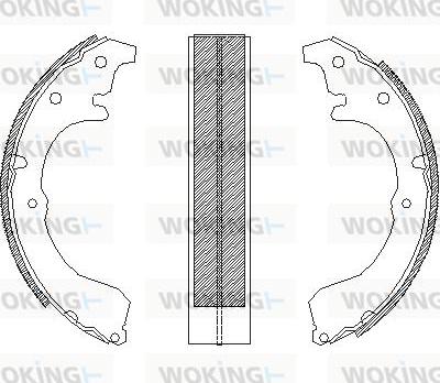 Woking Z4333.00 - Brake Shoe, Drum brakes autospares.lv