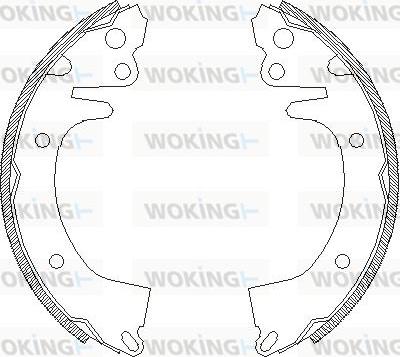 Woking Z4325.00 - Brake Shoe, Drum brakes autospares.lv