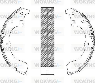 Woking Z4321.00 - Brake Shoe, Drum brakes autospares.lv