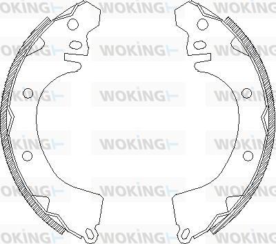 Woking Z4370.00 - Brake Shoe, Drum brakes autospares.lv
