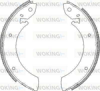 Woking Z4245.00 - Brake Shoe, Drum brakes autospares.lv