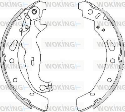 Woking Z4242.00 - Brake Shoe, Drum brakes autospares.lv