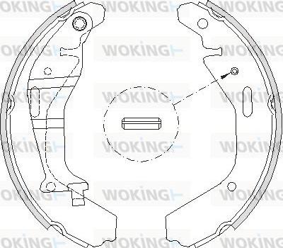 Woking Z4202.00 - Brake Shoe, Drum brakes autospares.lv