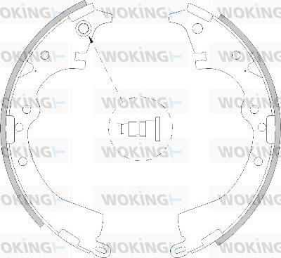 Woking Z4217.00 - Brake Shoe, Drum brakes autospares.lv