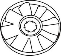 WXQP 120801 - Fan Wheel, engine cooling autospares.lv