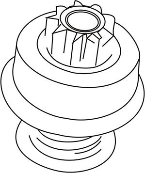 WXQP 351149 - Pinion, bendix, starter autospares.lv