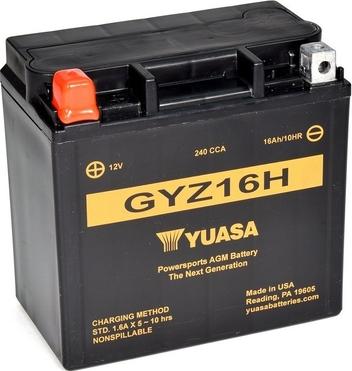 Yuasa GYZ16H - Starter Battery autospares.lv