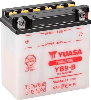 Yuasa YB9-B - Starter Battery autospares.lv