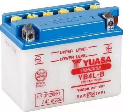 Yuasa YB4L-B - Starter Battery autospares.lv