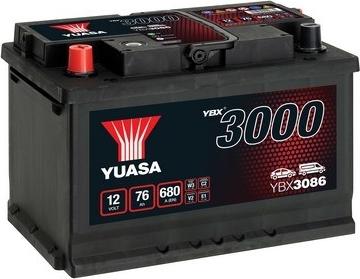 Yuasa YBX3086 - Starter Battery autospares.lv