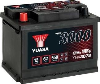 Yuasa YBX3078 - Starter Battery autospares.lv