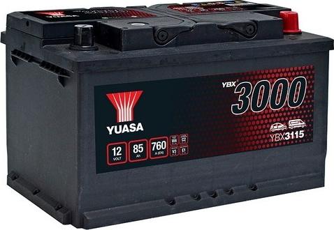 Yuasa YBX3115 - Starter Battery autospares.lv