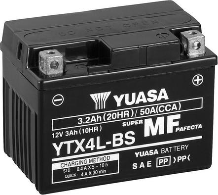 Yuasa YTX4L-BS - Starter Battery autospares.lv