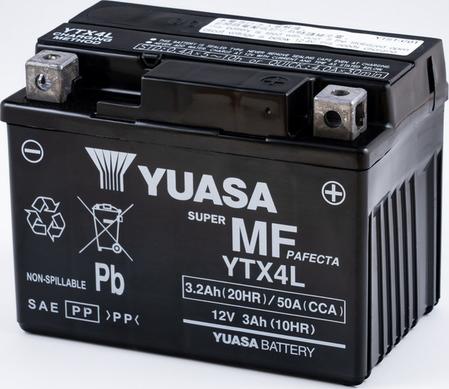 Yuasa YTX4L - Starter Battery autospares.lv