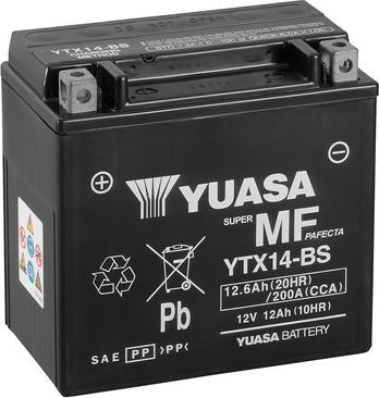Yuasa YTX14-BS(CP) - Starter Battery autospares.lv