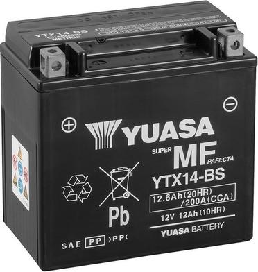 Yuasa YTX14-BS - Starter Battery autospares.lv