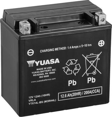 Yuasa YTX14L-BS - Starter Battery autospares.lv