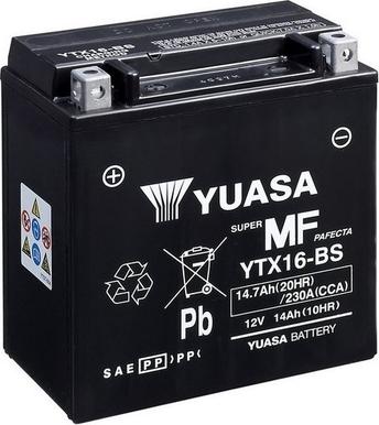 Yuasa YTX16-BS - Starter Battery autospares.lv