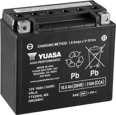 Yuasa YTX20HL-BS - Starter Battery autospares.lv