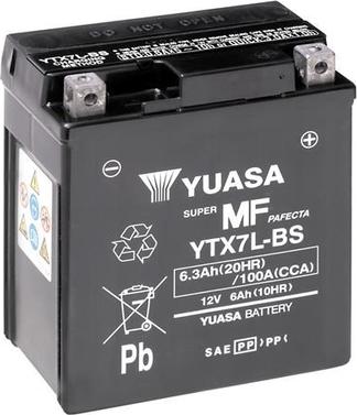 Yuasa YTX7L-BS - Starter Battery autospares.lv