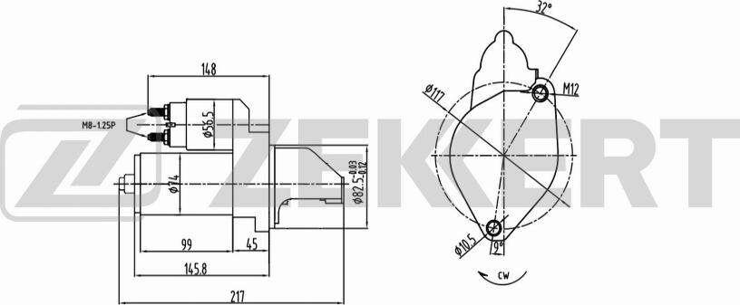 Zekkert AN-1009 - Starter autospares.lv