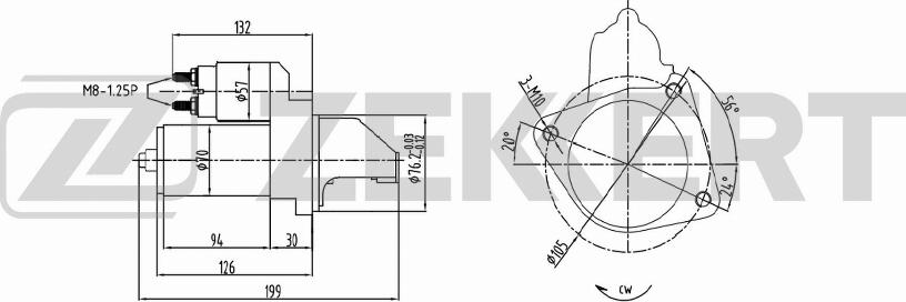 Zekkert AN-1000 - Starter autospares.lv