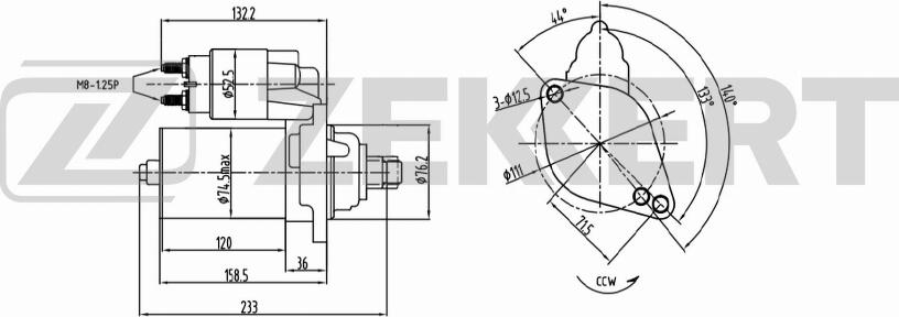 Zekkert AN-1011 - Starter autospares.lv