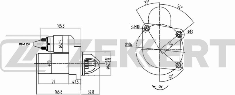 Zekkert AN-1018 - Starter autospares.lv