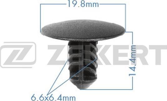 Zekkert BE-3537 - Clip, trim / protective strip autospares.lv