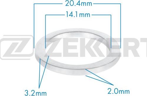 Zekkert BE-3666 - Seal Ring, oil drain plug autospares.lv