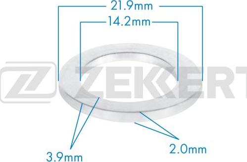 Zekkert BE-3667 - Seal Ring, oil drain plug autospares.lv