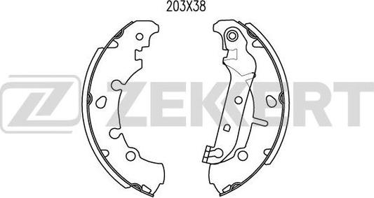 Zekkert BK-4468 - Brake Shoe Set autospares.lv