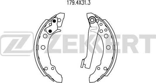 Zekkert BK-4471 - Brake Shoe Set autospares.lv