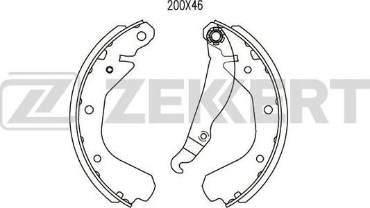 Zekkert BK-4472 - Brake Shoe Set autospares.lv