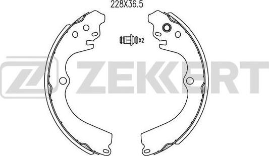 Zekkert BK-4040 - Brake Shoe Set autospares.lv