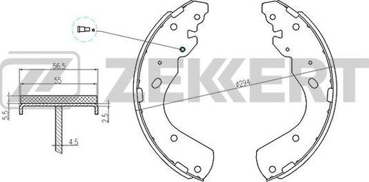 Zekkert BK-4050 - Brake Shoe Set autospares.lv