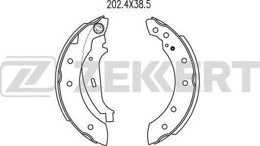 Zekkert BK-4058 - Brake Shoe Set autospares.lv