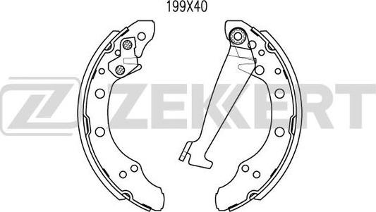 Zekkert BK-4018 - Brake Shoe Set autospares.lv