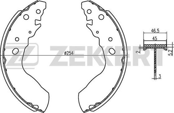 Zekkert BK-4153 - Brake Shoe Set autospares.lv