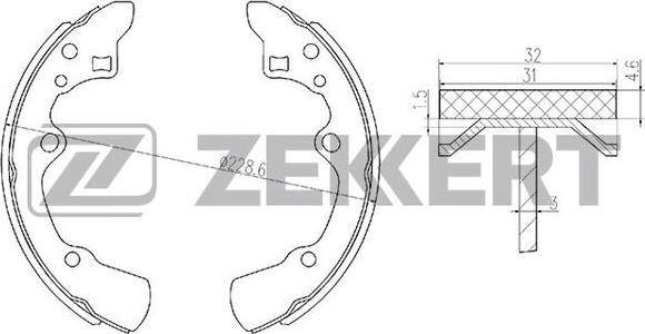 Zekkert BK-4169 - Brake Shoe Set autospares.lv