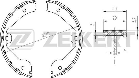 Zekkert BK-4164 - Brake Shoe Set autospares.lv