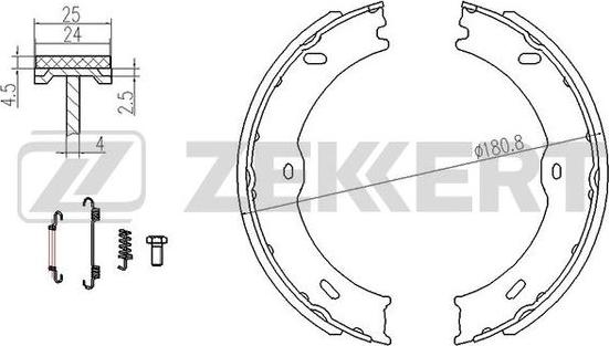 Zekkert BK-4166 - Brake Shoe Set autospares.lv