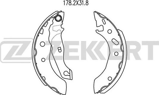 Zekkert BK-4168 - Brake Shoe Set autospares.lv