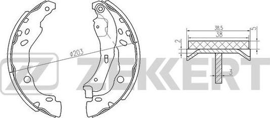 Zekkert BK-4101 - Brake Shoe Set autospares.lv